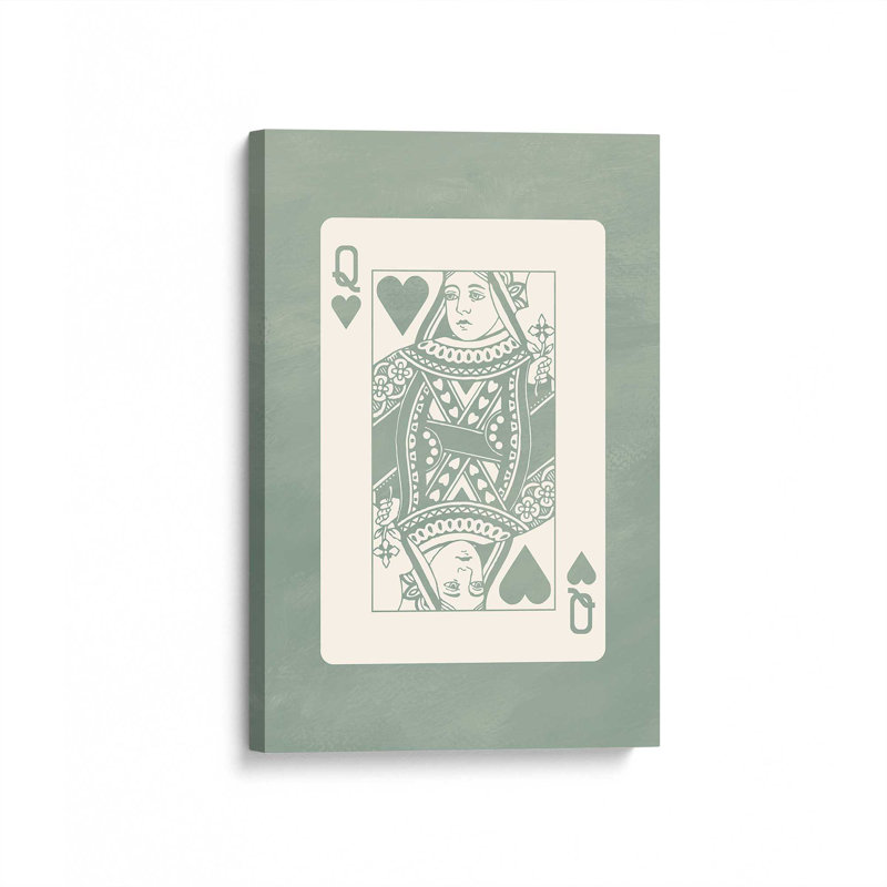 «Sage Queen», toile tendue avec carte, H 12 po x l 8 po