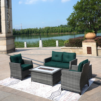 Ensemble de patio complet 5 pièces avec coussins