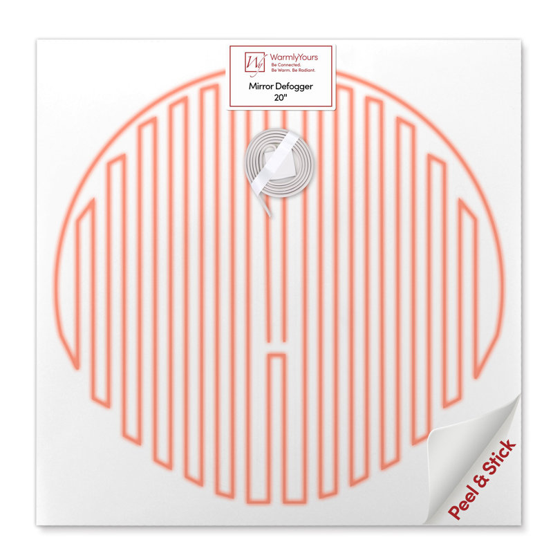 Désembueur de miroir électrique circulaire 20 po