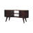 Soild Wood Light Walnut Wave Entertainment Unit