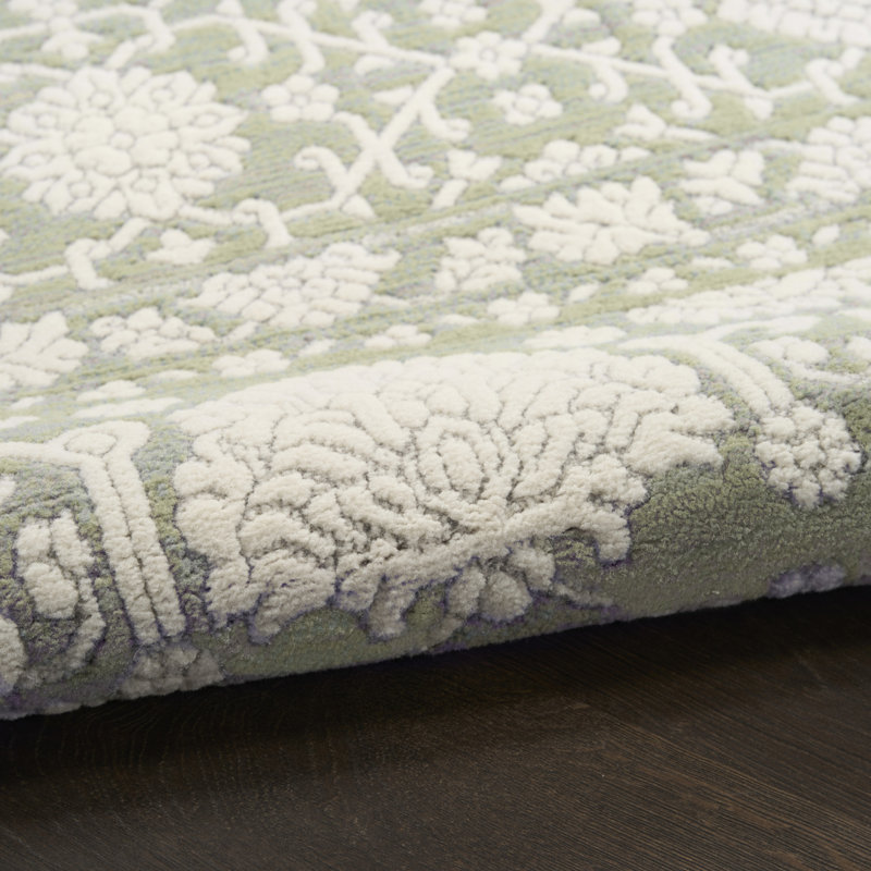Tapis intérieur sauge Nourison Grace, Rectangle 7 pi 10 po x 9 pi 10 po