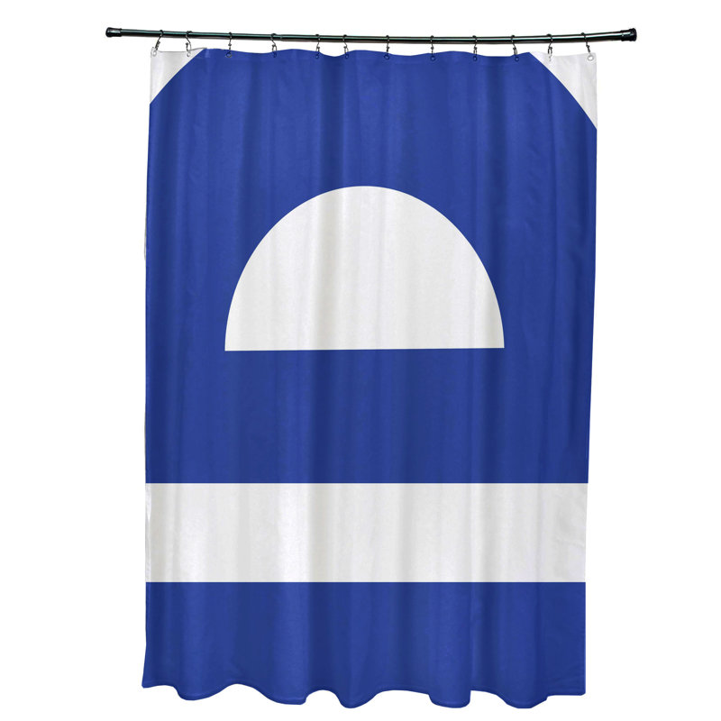 Rideau de douche synthétique Simple, bleu