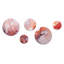Encre liquide rose abstraite galaxie III - encre liquide abstraite, ensemble d'art mural rond de 5