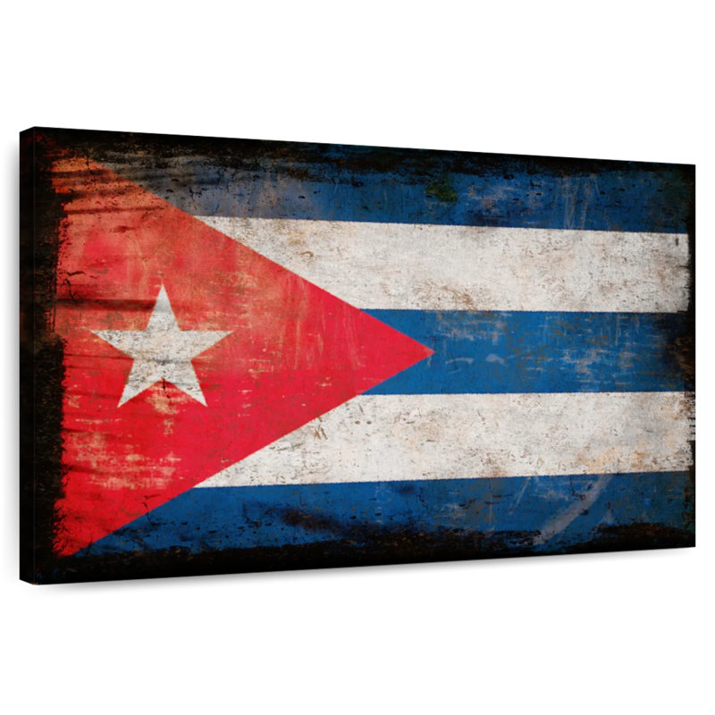 Drapeau cubain antique Borges