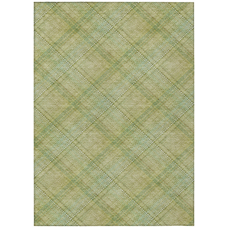 Machine Washable Indoor/Outdoor Chantille ACN2880 Plaid Rug, 10' x 14', Sage
