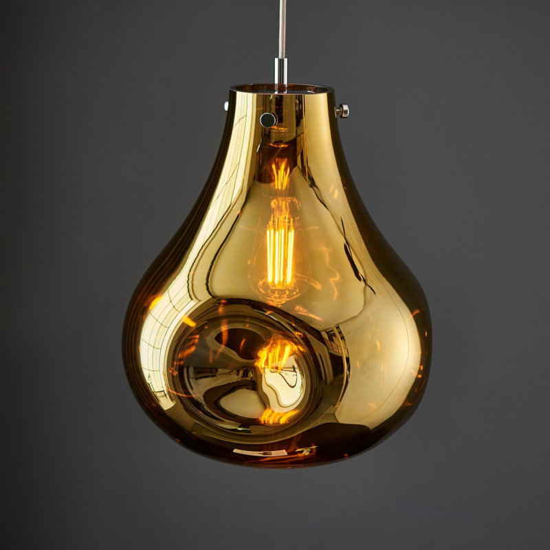 Beni 1 - Light Chrome Sphere Pendant, Gold