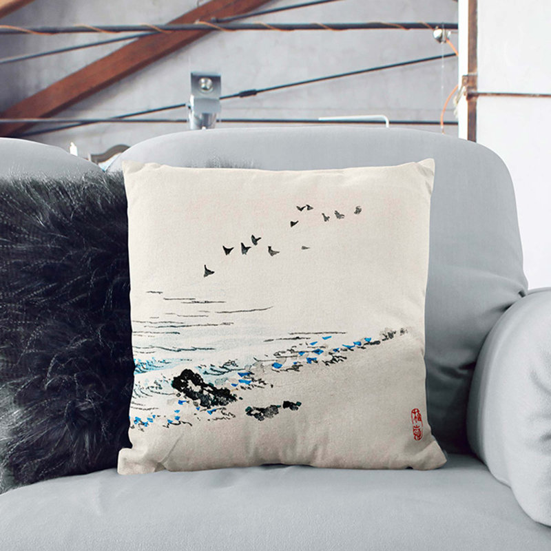 Square Cushion, White, 55cm H x 55cm W x 20cm D