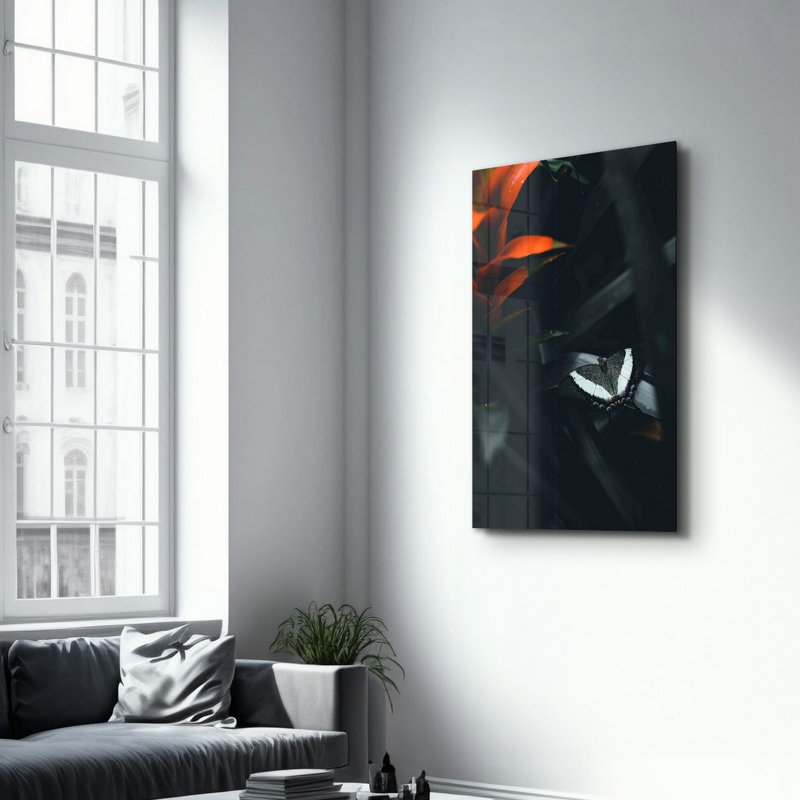 Élégante peinture murale en verre trempé de 13,8 po x 21,7 po | 100% verre trempé, épaisseur: 0,16 pouce | Imprimé UV pour des couleurs éclatantes | Parfait pour la décoration intérieure, le salon et les espaces de bureau