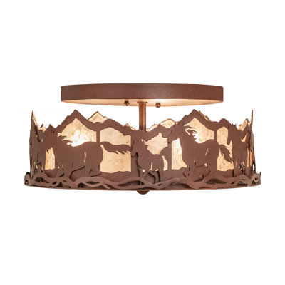 Rustic Lodge 3 - Light Flush Mount