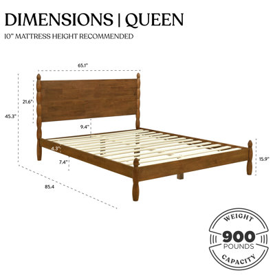 Eloise Solid Wood Spindle Queen Size Bed Frame