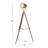 63'' Gold Tripod Floor Lamp Set