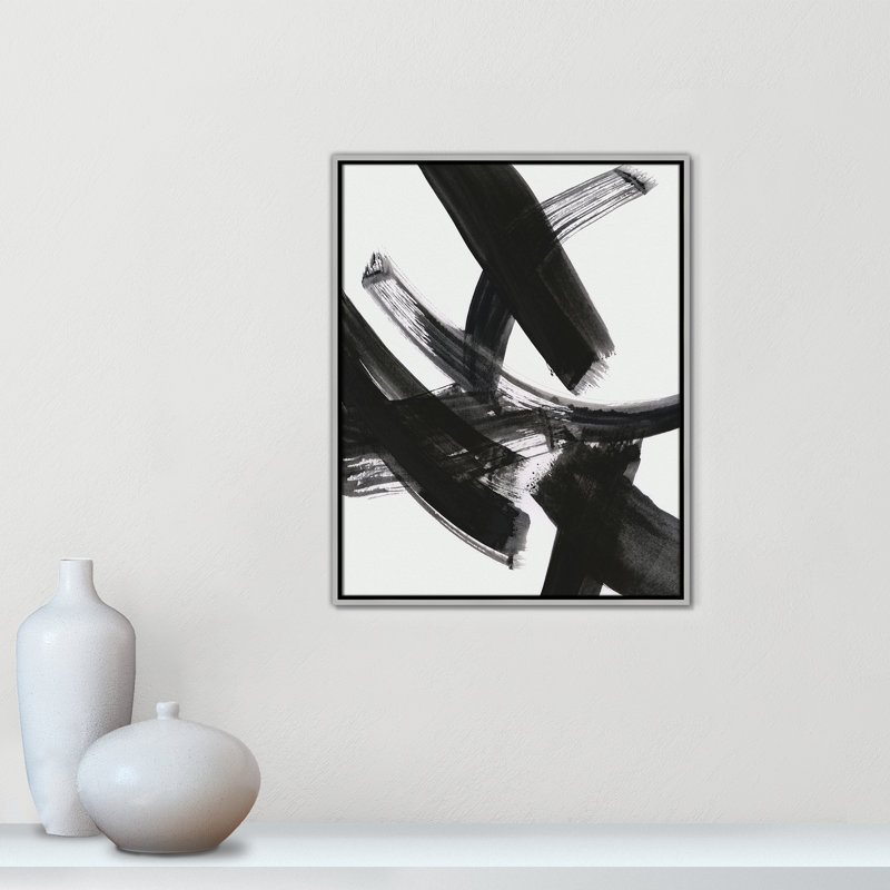 «Black Magic I Print» par Susan Jill, H 29,5 po x l 23,5 po x P 2 po, Argent