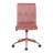 Ergonomic Velvet Armless Swivel Adjustable Height Office Task Chair-1336767008