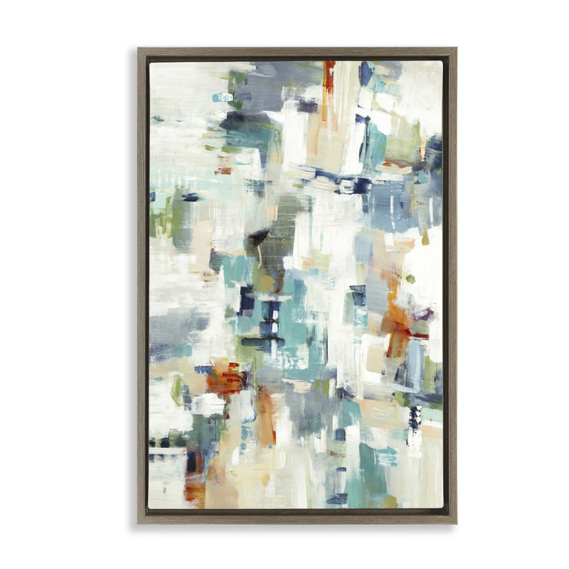 Cadre flottant Dynamic Dappled Expression, design par Lisa Ridgers, H 31 po x l 21 po, Cadre flottant orme Montalcino