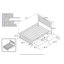 Lit plateforme en bois massif Kindig Cottage avec pied de lit et tiroirs de rangement assortis-23570261-23570260