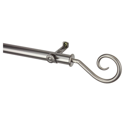 Modern Curl Adjustable Single Curtain Rod