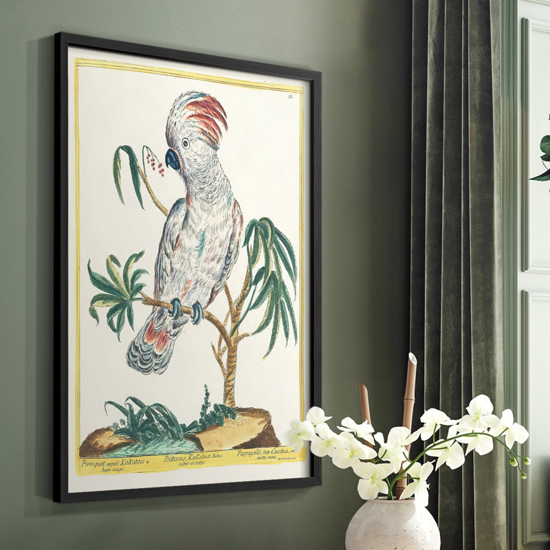 Pastel Birds II Framed Print - Solid Wood, Black, 14" H x 11" W
