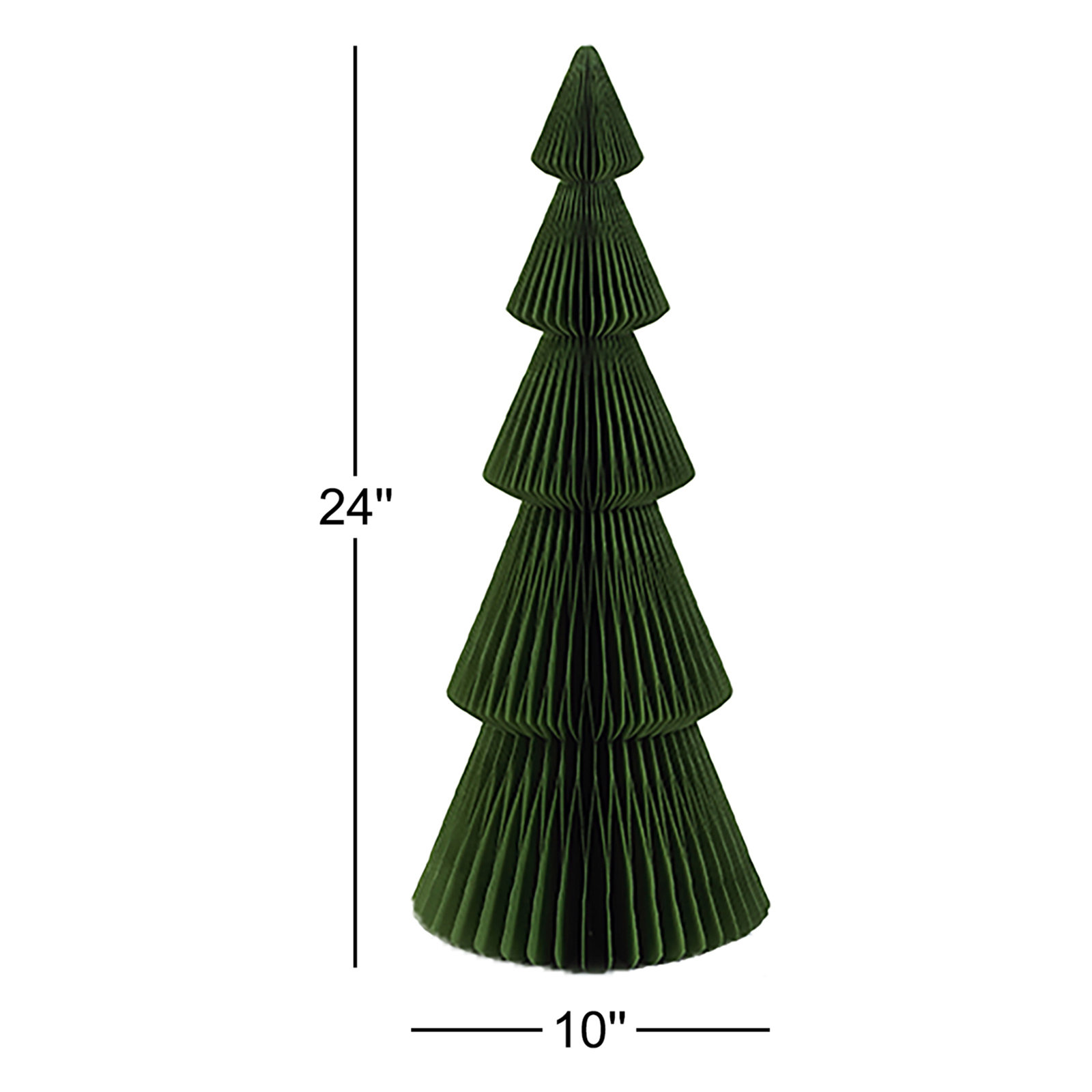 24" Paper Decorative Alpina Trees, Set of 2, Light Green