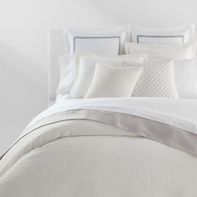 Sascha White Queen Duvet Set
