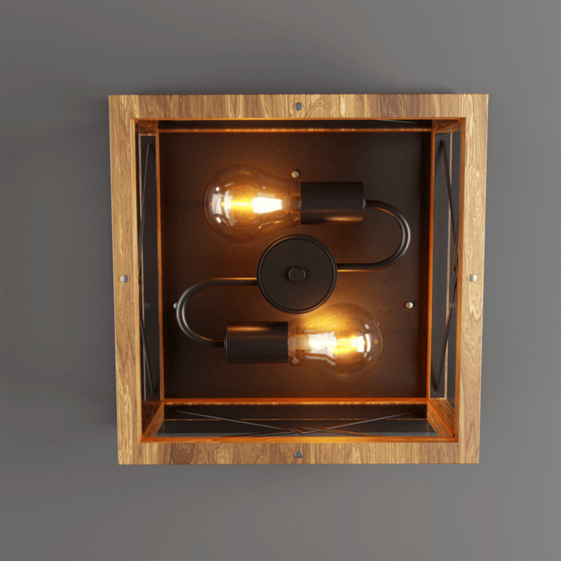 Plafonnier encastré intérieur / extérieur 2 lumières (ampoule non incluse)