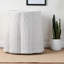 Console décorative tissée à la main avec rebord festonné Suzetta, H 27,03 po x l 27,77 po x P 27,77 po