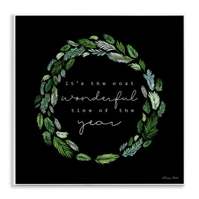 «Minimal Holiday Wreath», art mural sur toile par Susan Ball