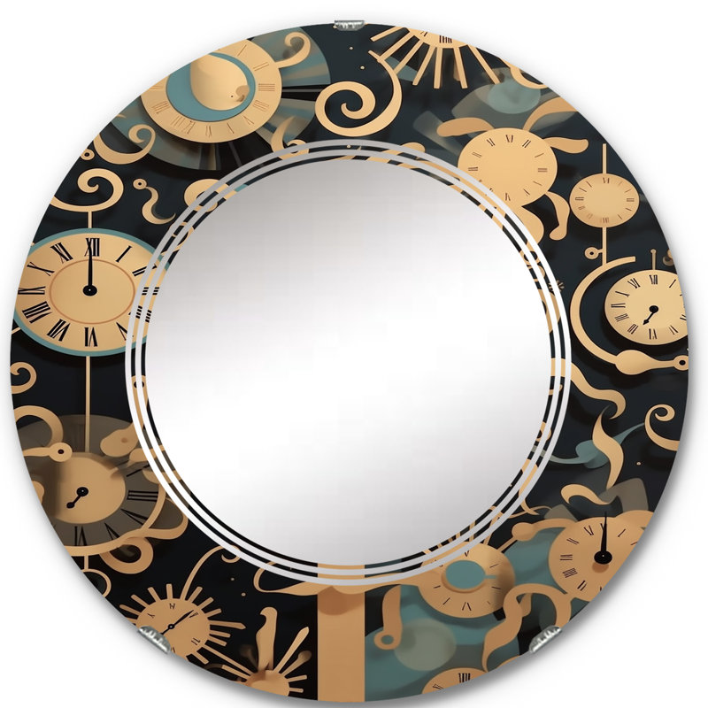 Mersea - Miroir mural moderne rond, 24 po x 24 po