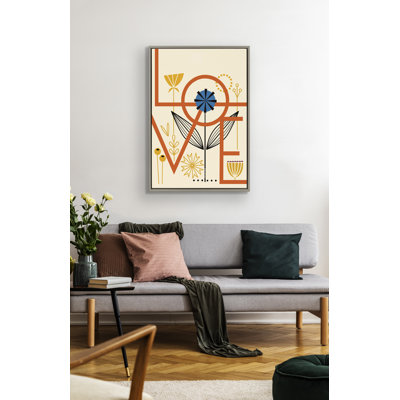 Love by Amber Leaders Framed Canvas Wall Art Print