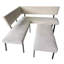 Banc d'angle moderne avec revêtement et pieds en métal-217500808