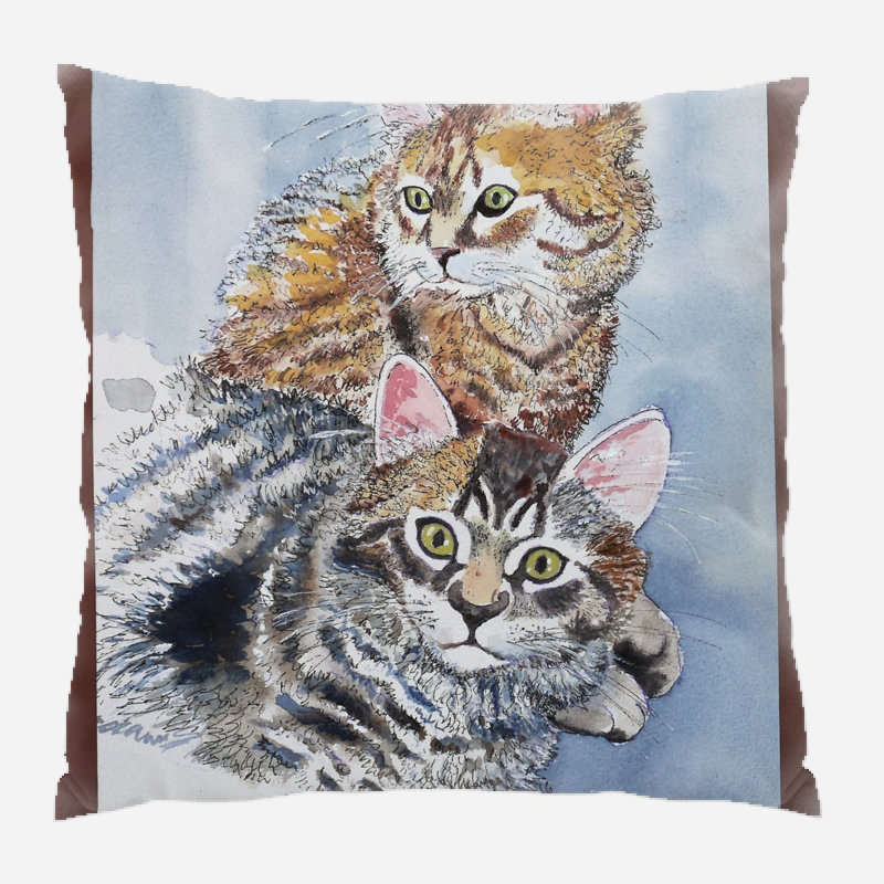 Coussin watercolour Croyle, Microsuède, Intérieur