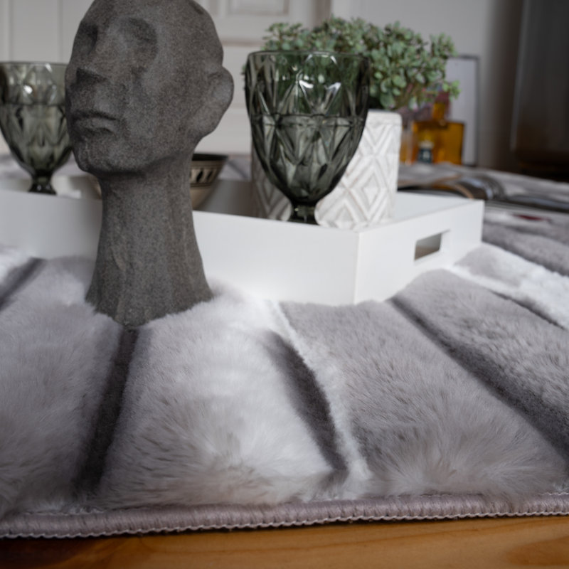 Waves Striped Hand Tufted Dhurrie, Taupe, Rectangular 200 x 290cm