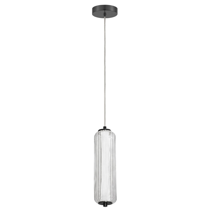 Yarell 1 - Light LED Single Pendant, Matte Black