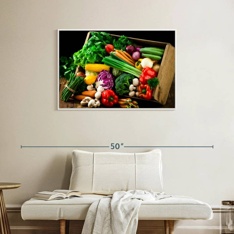 Caisse de légumes, Cadre flottant blanc, 37 po x 25 po