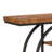 Ari 4 Tier Console Table, 41 Inch Rustic Brown Wood, Black Metal Frame