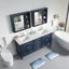 Meuble-lavabo autoportant en bois massif l 72 po x H 35 po avec comptoir en quartz blanc Carrera résistant aux taches et lavabo double, bleu marine-1536459239-1500794683