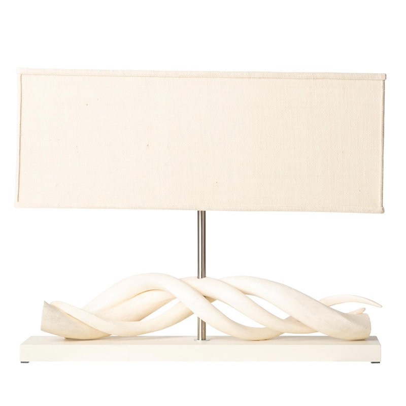21" Horn Console Lamp - Cream Base