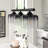 3 - Light Gradient Smoky Bell Shade Kitchen Island Linear Pendant