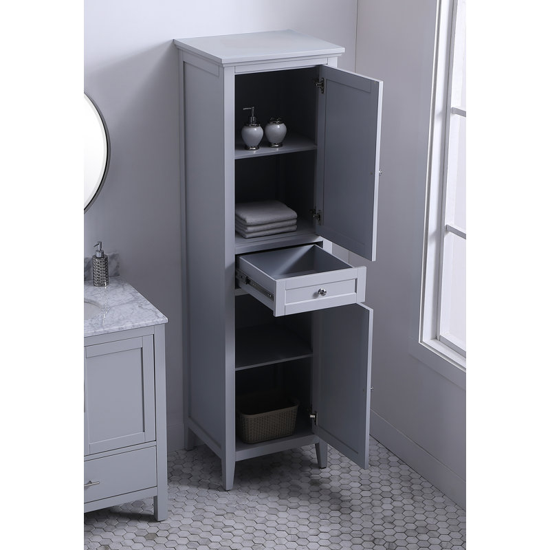 Armoire à linge autoportante l 21 po x H 73 po x P 18 po Gardner, Gris