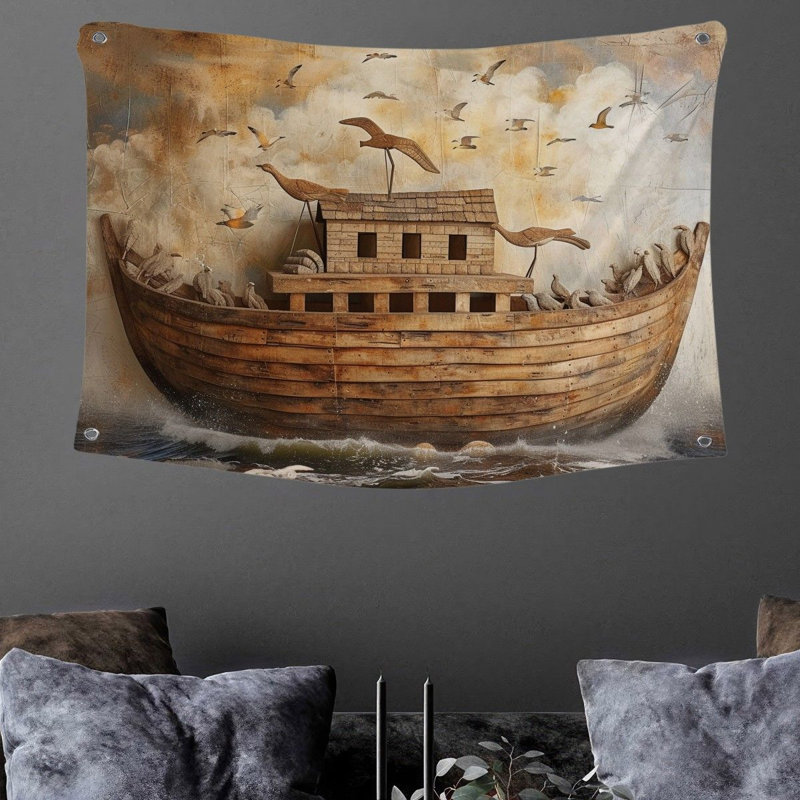 Tapisserie murale «Noahs Ark» - Mythologie, H 88 po x l 104 po