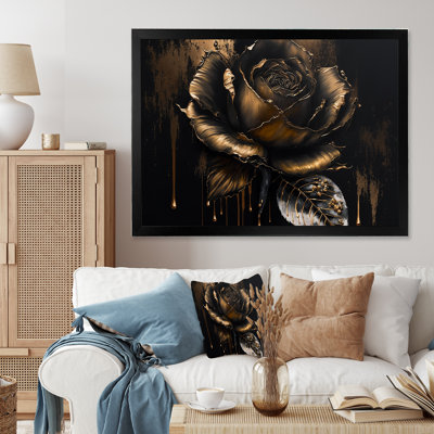 Black And Gold Rose III Black And Gold Rose III  Print on Canvas