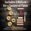 7 outils de fabrication de pâtes - Ensemble de cuisine avec poignée, coupe-pâtes, petit rouleau à pâtisserie et 4 rouleaux rainurés pour spaghetti, fettucine, tagliatelle et pappardelle - Fabriqué en Italie par Classic Cuisine
