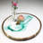 Round Decorative Serving Tray Acacia Wood Epoxy Resin Pattern Decor