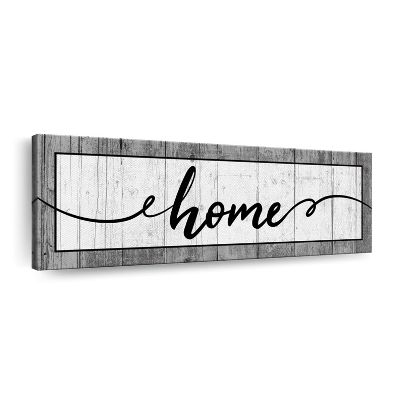 Typographie de maison en bois, H 14 po x l 42 po x P 1,25 po