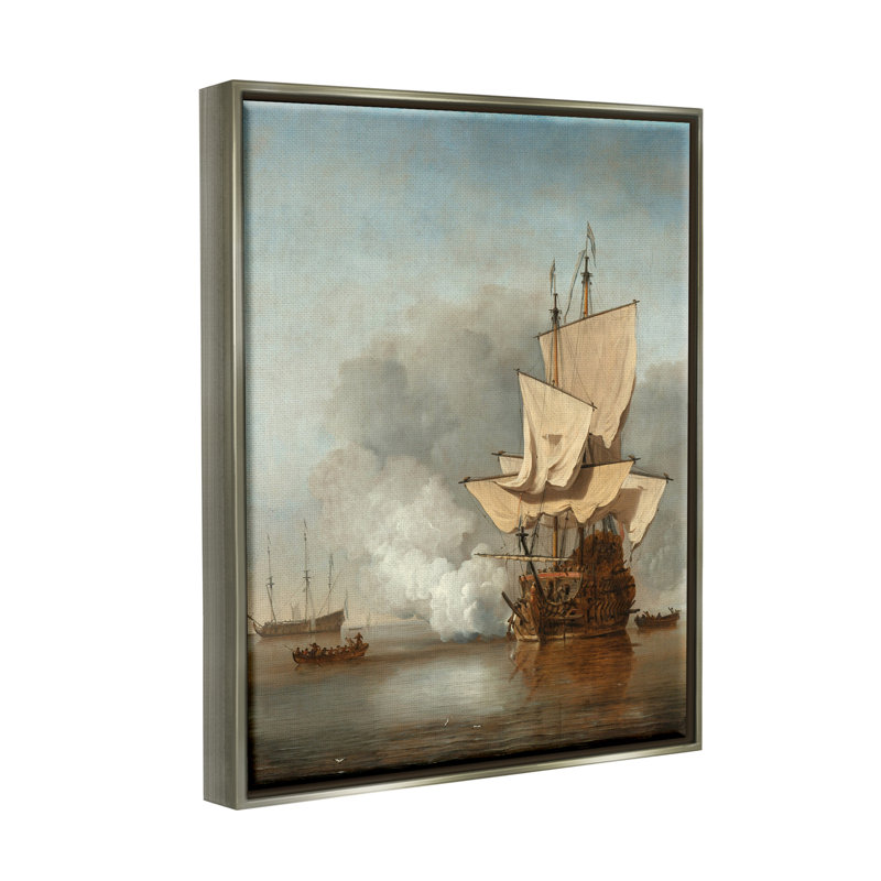 La peinture classique «Le canon» par van van de velde par One1000paintings, H 31 po x l 25 po x P 1,7 po