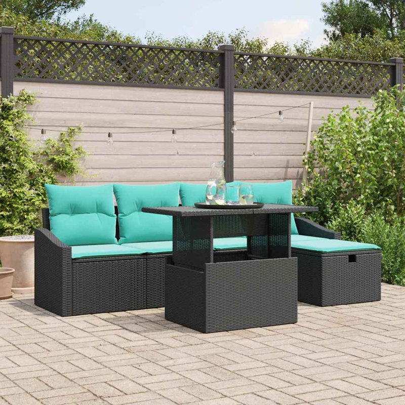 Ensemble de canapé de jardin avec coussin 6 pièces vidaXL