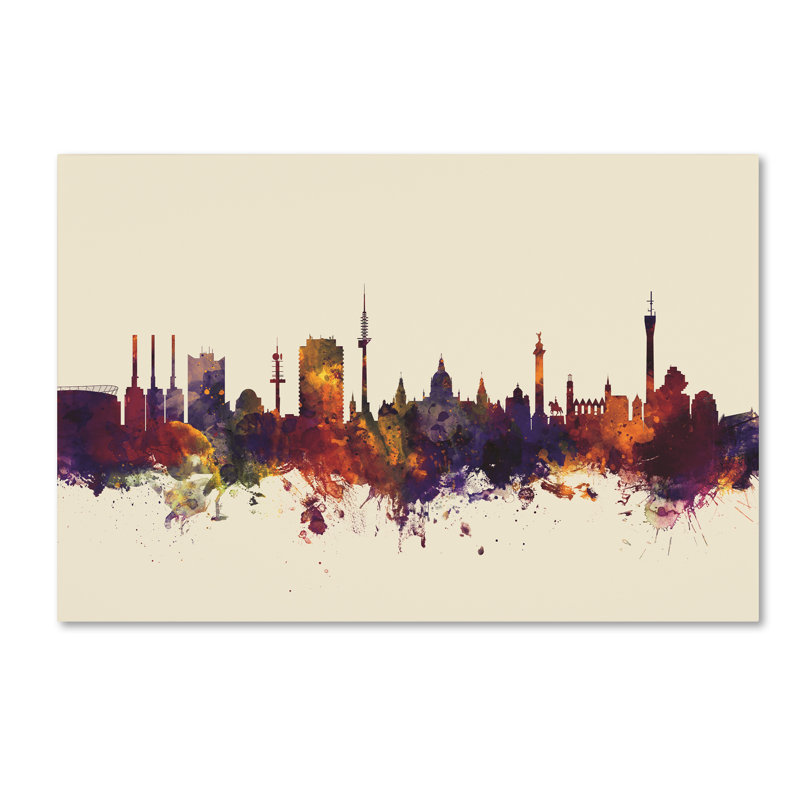 « hannover germany horizon v », reproduction d’impression sur toile tendue, H 12 po x l 19 po