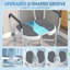 Macneil Padded Bath Chair with Slotted Seat and Adjustable Height, Grey