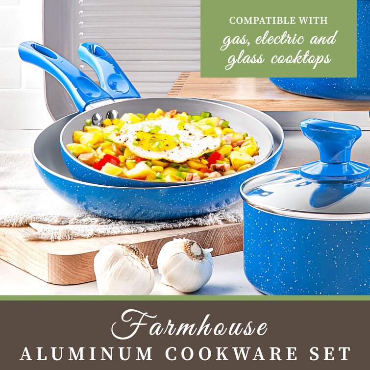 13-Piece Granite Aluminum Cookware Set