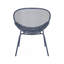 Fauteuil relax en fer bleu marine, l 33,41 po Hauteur, largeur 25,48 po, profondeur 25,03 po, hauteur, largeur, profondeur