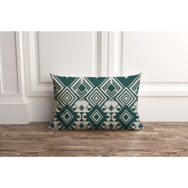 Housse et insert de coussin rectangulaire d'extérieur Tozi, Vert